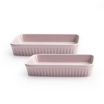 프렐류드 크리미 라인 직사각접시 인디핑크, 2개, 단품