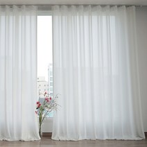 나비손길 복층 두툼한 쉬폰 커튼 일자형 2p