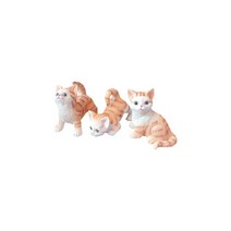 Countryitem 행복한 귀요미 고양이 3종 조각상