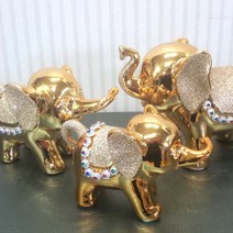 코주부 코끼리 오브제 3p, 골드
