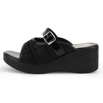 단골언니 여성 스트랩 통굽 파트아 슬리퍼