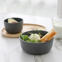 마리벨 공기 대접 2인 세트, 미스티차콜, 공기 2p + 대접 2p