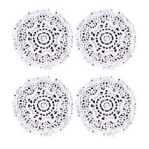 해피툴 방울방울 컵받침 4p, 화이트