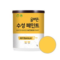 페인트인포 올바른 수성 페인트 1L, 바나나옐로우