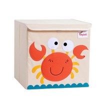 알럽홈 애니멀프린팅 패브릭 접이식 스툴, 꽃게B, 1개