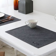 데코토닉 블랙스트라이프 식탁매트 2p, C 블랙 솔리드, 40 x 30 cm