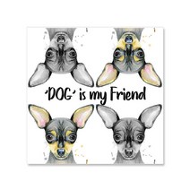 소소한감성 동물 시리즈 수채화 캔버스 프린팅 액자 DOG I SSO-WP_DOG11