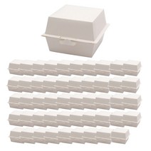 포장대장 햄버거 종이포장박스 JJ-50, 무지화이트, 50개