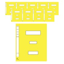 에코청운 대용량 PP 정부파일, 노랑, 10개