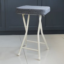 밴프 패브릭 쿠션 스툴, 그레이(OC076)