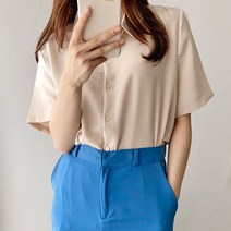 제이에이치스타일 링클프리 반팔 블라우스 ITROK169