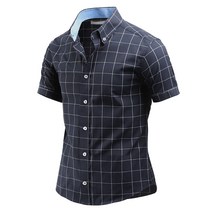 다꾸앙 남성용 여름 고공행진 반팔 체크 셔츠 C05D14_sp2018