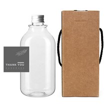 공병 ARB520 투명 520ml + 캡 실버 + 박스 + 스티커 11 세트, 1세트