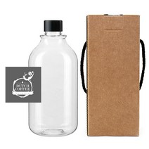 공병 ARB520 투명 520ml + 캡 검정 + 박스 + 스티커 5 세트, 1세트