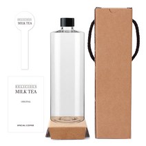 투명 페트병 검정캡 AC500 라벨N1 세트, 500ml, 10세트