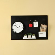 인테리어 타공판 엣지 대형 600 x 400 mm, 1개, 블랙