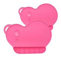 맘핸드슨 실리콘 식탁 매트 2p, 진핑크