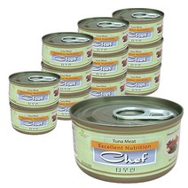 쉐프 고양이캔 참치, 참치 + 타우린 혼합맛, 12개