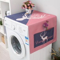 페어링 북유럽풍 냉장고 방수 덮개 커버, 사슴모양핑크