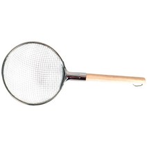 성광 주방 나무손잡이 굵은망 뜰채 4호, 혼합색상, 1개