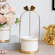 JHcompany 인테리어 롱프레임 화분, 골드