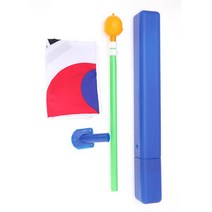 리빙다 가정용 3단PVC일반봉 태극기 4종세트, 혼합색상, 1세트