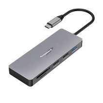 애니포트 7 in 1 C타입 멀티 컨버터 닌텐도 스위치 호환 AP-TC71PH, 실버