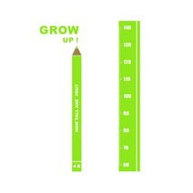 투페이지 연필자 키재기 스티커 D024, 연두색 + 샌드브라운색