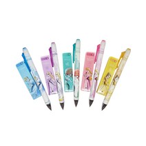 디즈니프린세스 신데렐라 라푼젤 인어공주 오로라 벨 샤프 + 샤프심 5종세트, 0.5mm, 1세트