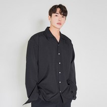 빅사이즈클럽 남성용 CRAMP 오픈카라 긴팔 셔츠
