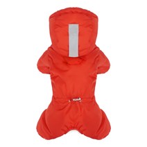 퍼피엔젤 반려견 남녀공용 MAGAGIO 스노우 후드 패딩 오버롤, 325 Red
