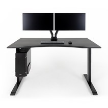 호몰HOMALL 게이밍 테이블 공부 사무용 컴퓨터 책상 1100cm 1인용, 블랙