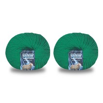 미소털실 뉴애니울 뜨개실 50g x 2p, 6011 인디아그린, 180m, 2개