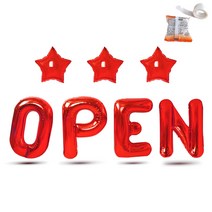 파티쇼 OPEN 은박풍선세트 + 글루닷 접착스티커 100p, 은박풍선세트(레드), 접착스티커(투명), 1세트