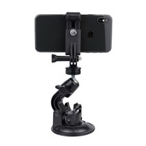 유니버설 스마트 폰 홀더 삼각대 회전식 브래킷 1/4inch 나사 조정 가능한 클립 전화 셀 Selfie 스틱 카메라 스탠드, [03] black phone clip
