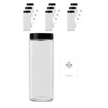 사각 잡곡통 1200ml x 10p + 검정캡 10p + 네임스티커 사각 10p, 혼합색상