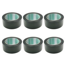 대용량 칼라 박스 테이프 4.5cm x 100m, 블랙, 6개