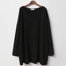 티탁 여성용 브이조아 롱 티셔츠