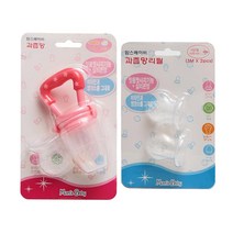 맘스베이비 과즙망   리필 1단계 2p 세트, 핑크, 1세트