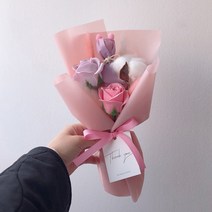 플래니크 조화 귀염뽀짝 미니 꽃다발   사탕 랜덤발송, 핑크