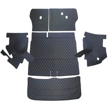 차팡 풀커버 일반 원단 차량용 트렁크매트 블랙 앤 블랙 + 벨크로 까끌이 15p + 보들이 15p, 올 뉴 투싼 5인승(스피커 무)