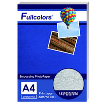 풀컬러즈 나무껍질무늬 포토용지 양면무광 250g, A4, 50개