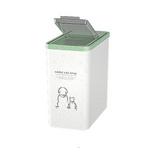 더플로우 집사 필수템 위생적인 규조토 습도조절 사료 냥냥이 화장실 모래 보관함 케이스, 그린