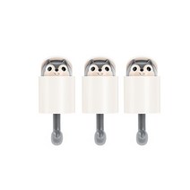 생활살림 피카부 무타공 귀여운 다람쥐 고리식 홀더, 그레이, 3개