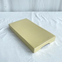 사푼 도자기 다듬이돌 양면 접시, 연노랑, 1개