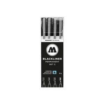모로토우 블랙라이너 피그먼트펜 0.3mm + 0.5mm + 0.7mm + 1.0mm, 블랙, 1세트