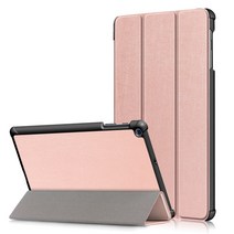 북커버 스마트 플립 태블릿PC 케이스, 로즈골드