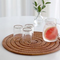 니코트 studio VINA 라탄 오브제 테이블매트, XL
