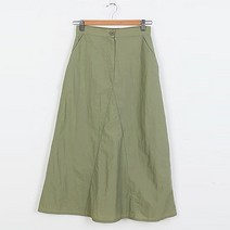 내추럴 A라인 트임 롱스커트