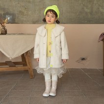 위시키즈 여아용 카라 덤블 코트